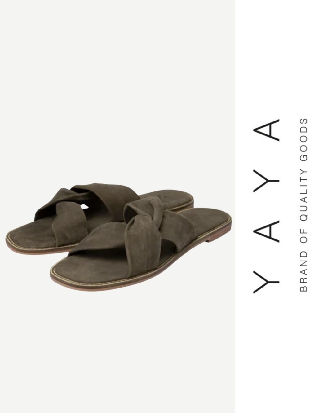 Yaya - Suede cross Sandal